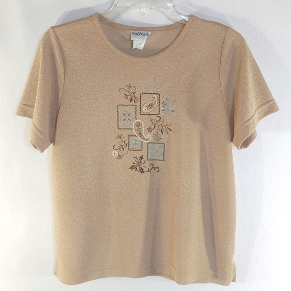 BonWorth Patterned 2 piece Patterned Shirt Blouse Set Size SP - Picture 3 of 12